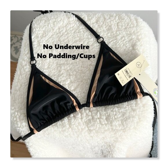 No Boundaries Two Tone Mesh Triangle String Bikini Sz S NWT - Picture 11 of 14